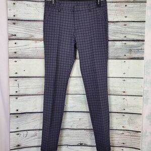 KUT from the Kloth Women’s Plaid Skinny Dress Pants Size 12 Purple Gray Stretch